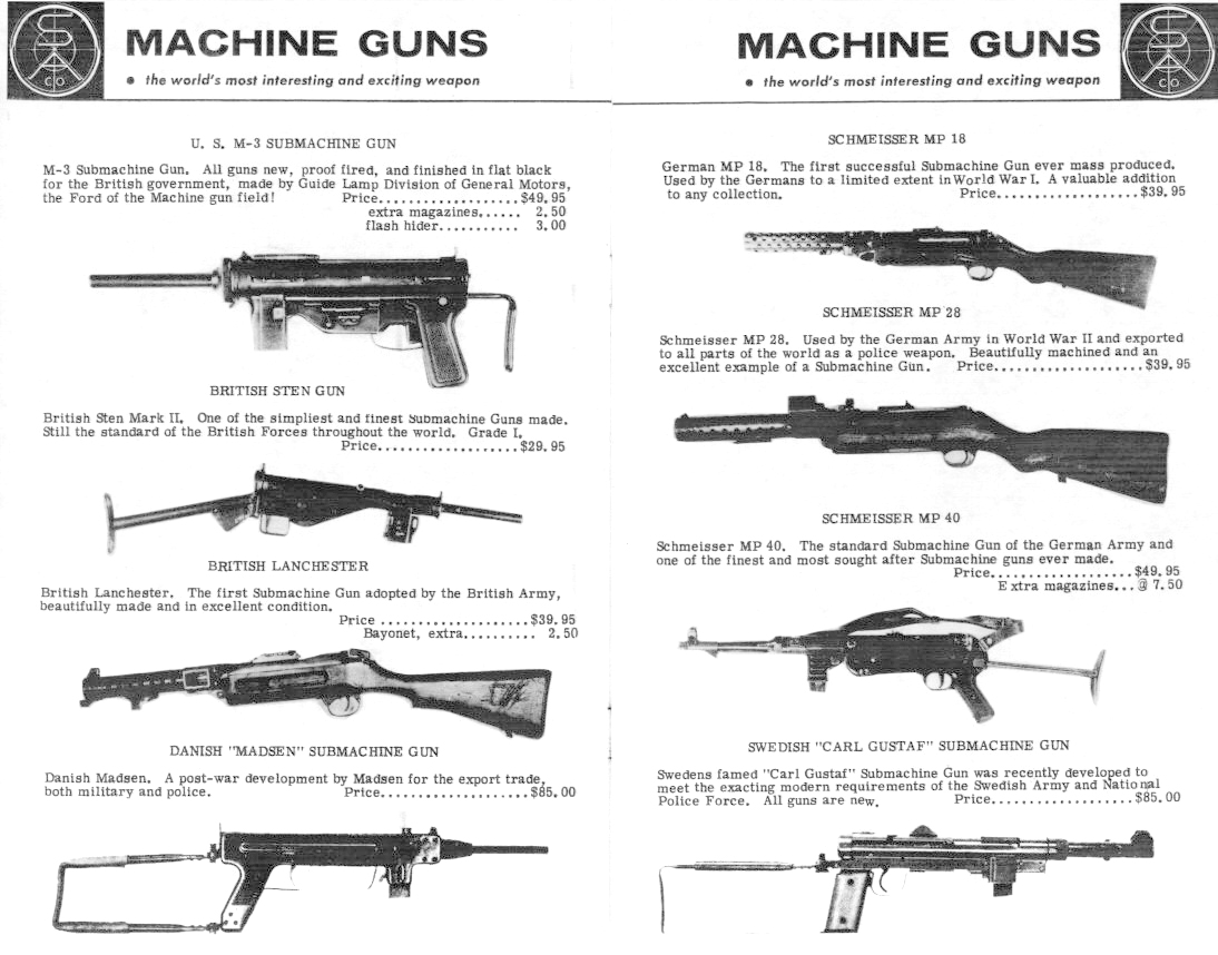 vintage machine guns for sale